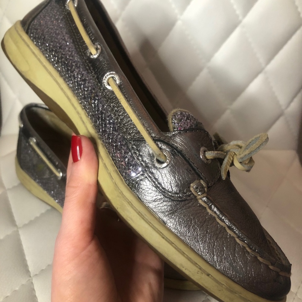 Sperry Glitter Boatshoes: Women’s 8.5
